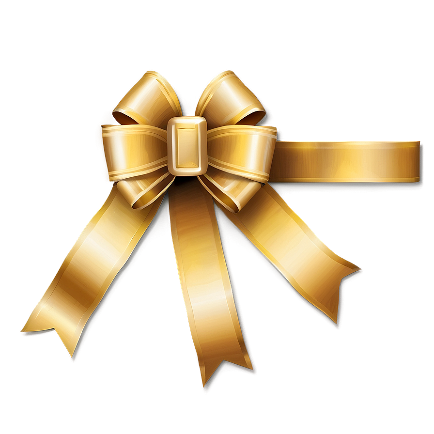 Gold Bow Top View Png Byg38 PNG Image