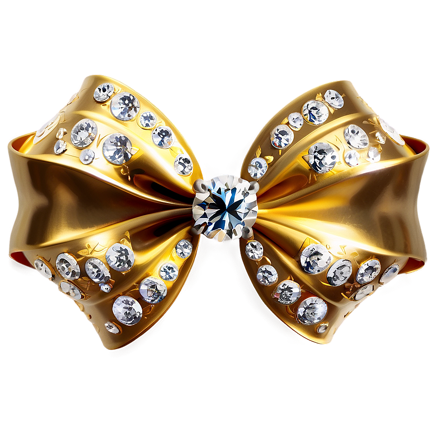 Gold Bow With Diamonds Png Jxi16 PNG Image