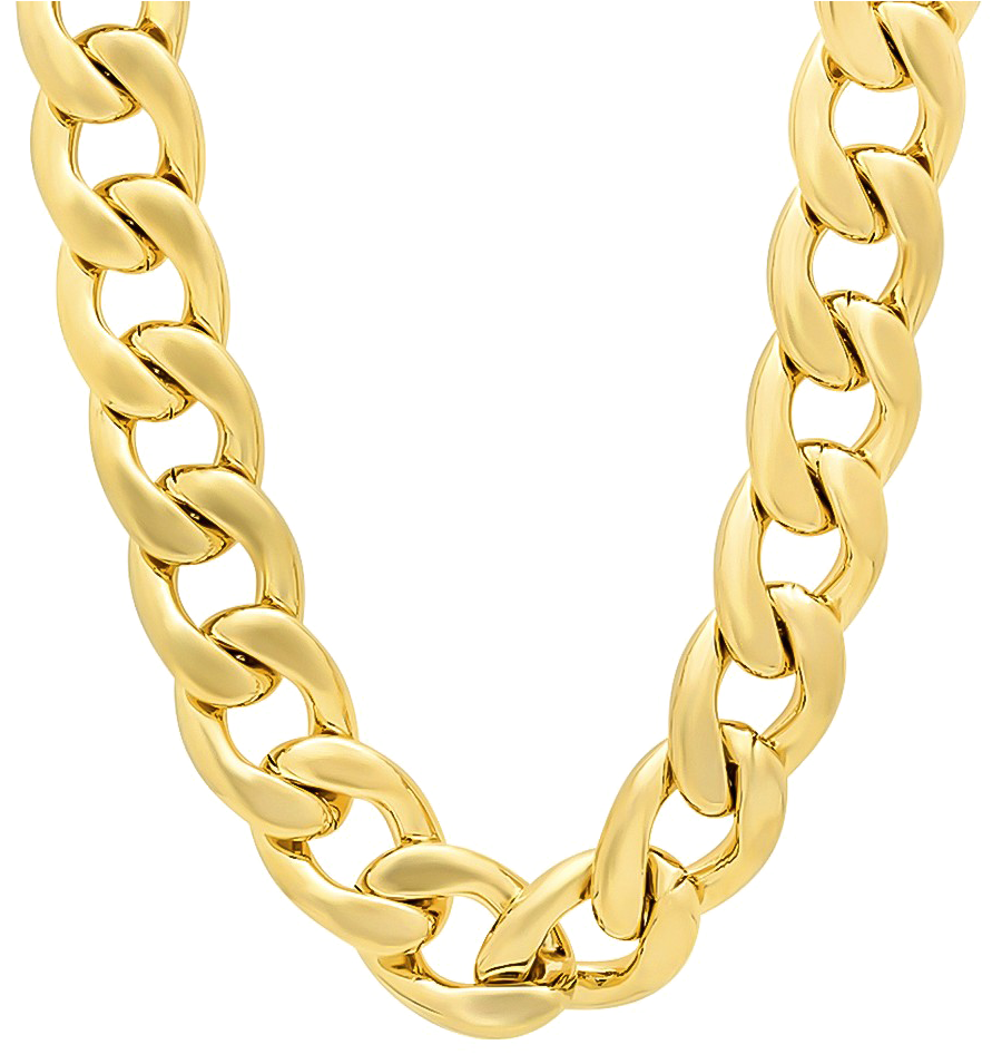 Gold Chain Gangster Style PNG Image