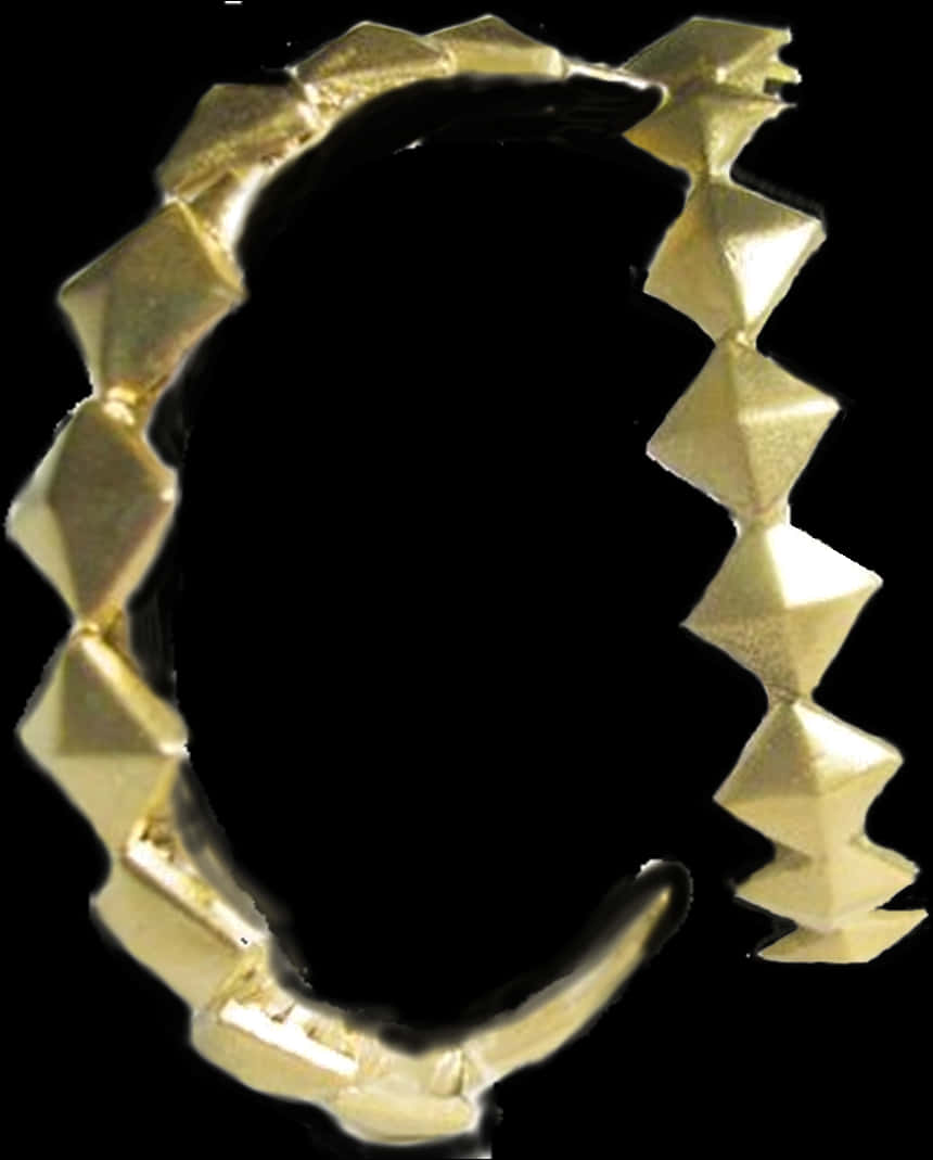 Gold Chain Isolatedon Black PNG Image