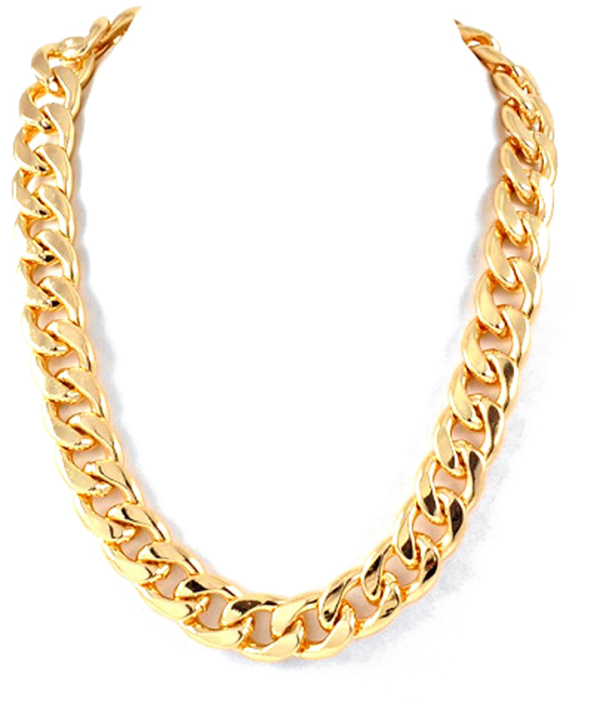 Gold Chain Necklace Accessory PNG Image