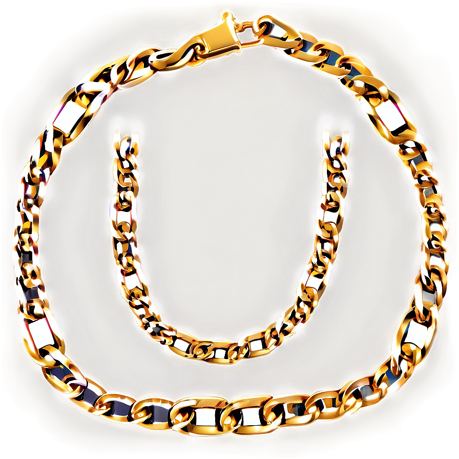 Gold Chain Set Png 05042024 PNG Image