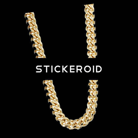 Gold Chain Thug Life Glasses Graphic PNG Image