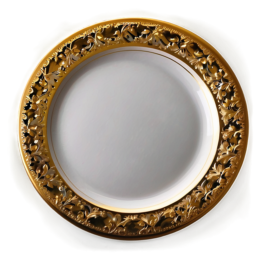 Gold Charger Plate Png Pnn PNG Image