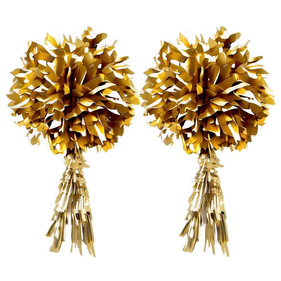 Gold Cheer Pom Poms Png 11 PNG Image