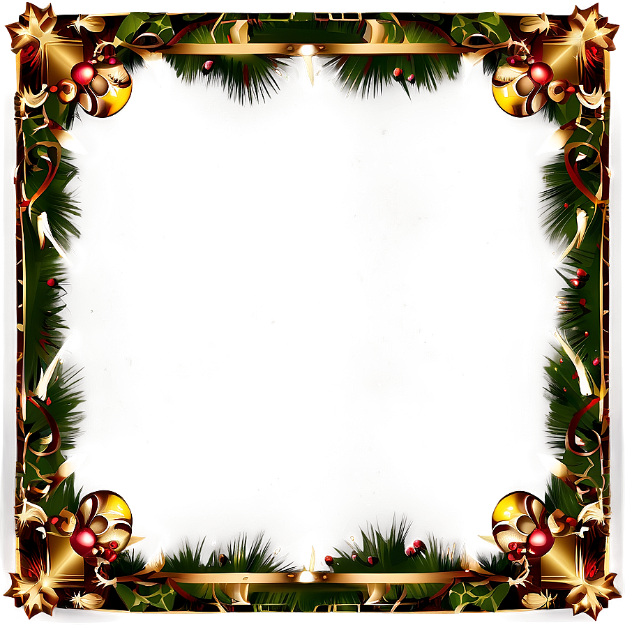 Gold Christmas Border Png Yxg16 PNG Image