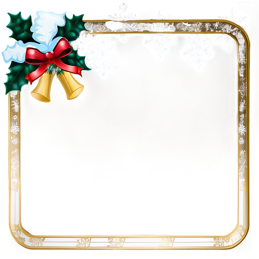 Gold Christmas Frame Png Prg PNG Image