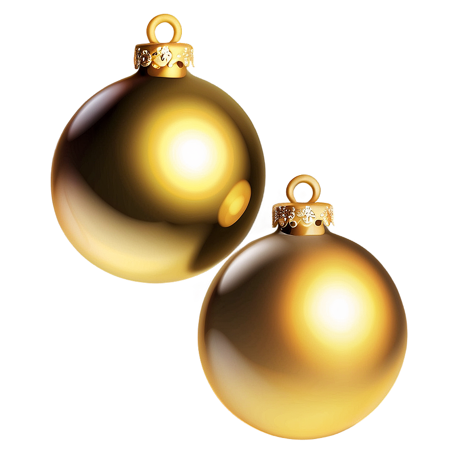 Gold Christmas Ornaments Png Puk98 PNG Image