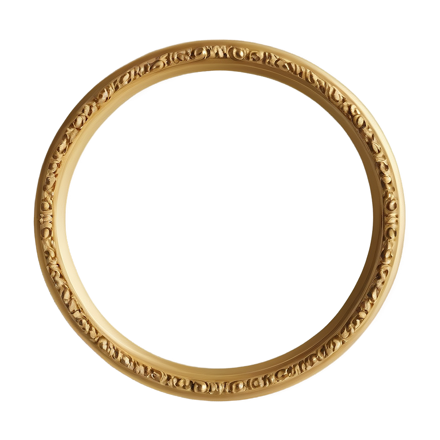 Gold Circle Frame A PNG Image