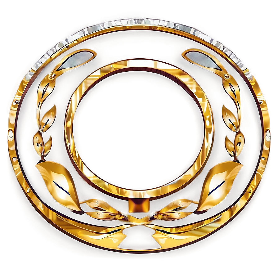 Gold Circle Monogram Frame Png 22 PNG Image