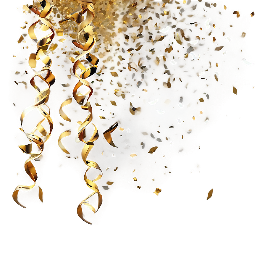 Gold Confetti Celebration Png Edc PNG Image