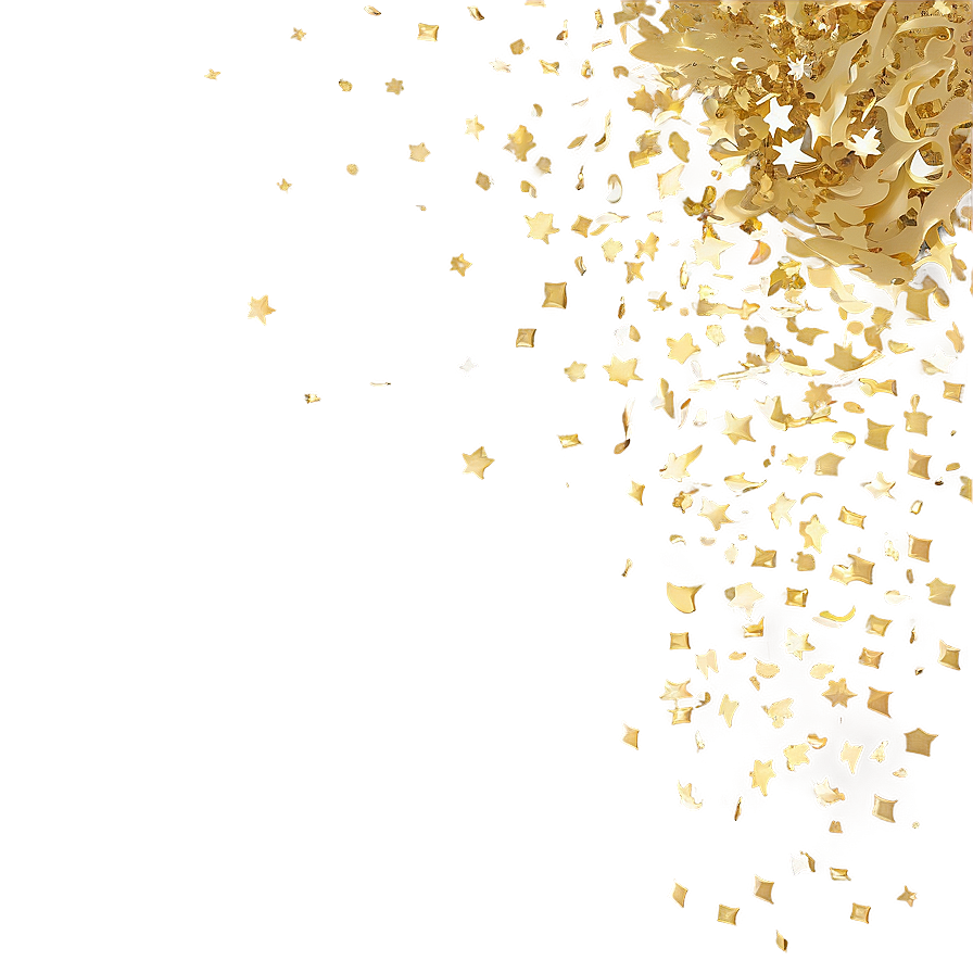 Gold Confetti Delight Png Qql PNG Image