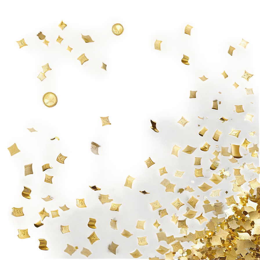 Gold Confetti Extravaganza Png Bey PNG Image