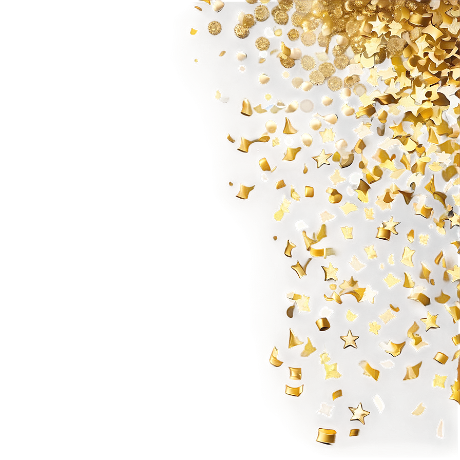 Gold Confetti Extravaganza Png Oli17 PNG Image