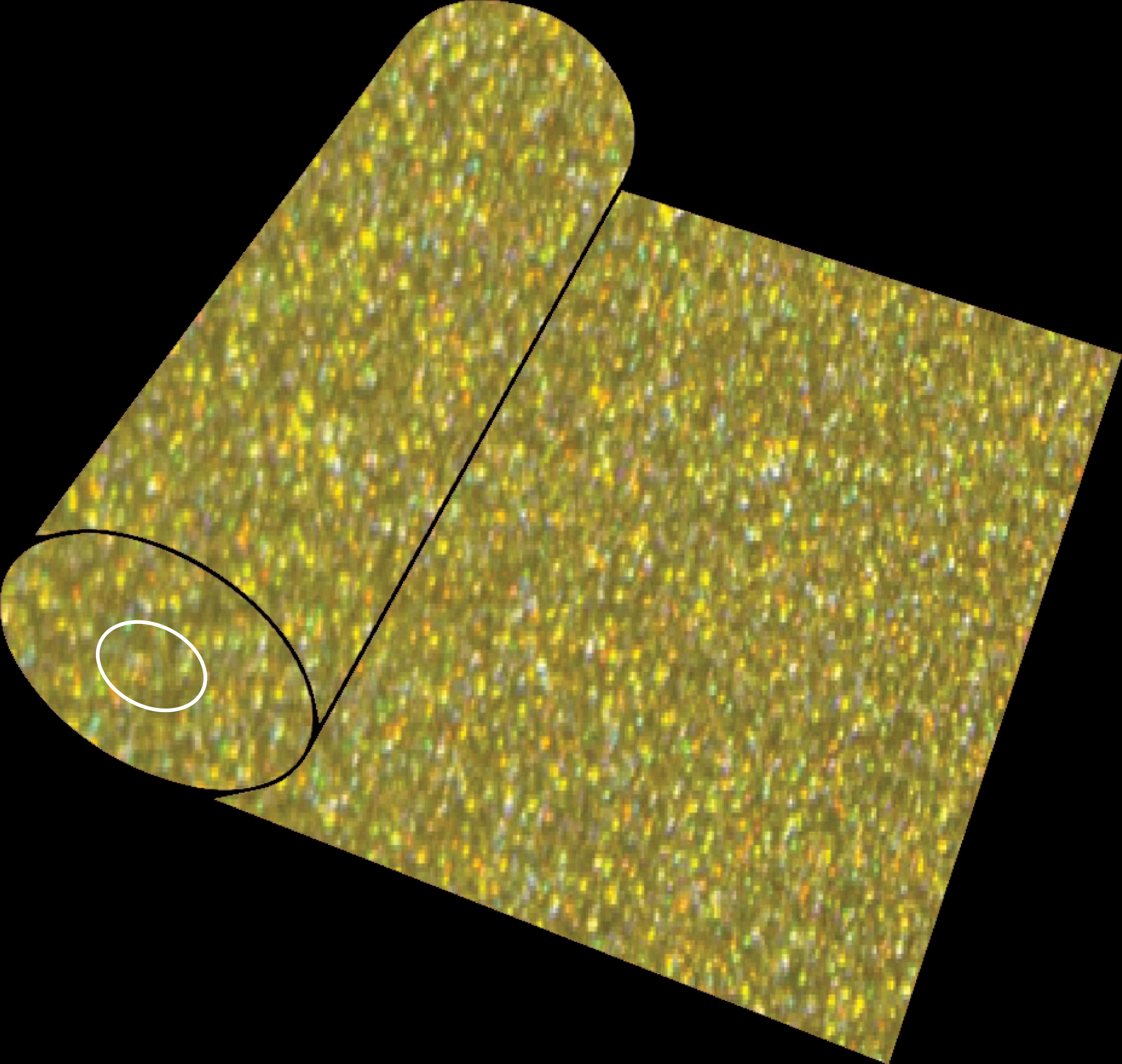 Gold Confetti Roll Texture PNG Image