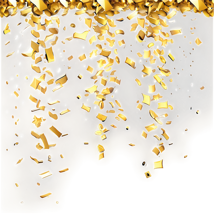 Gold Confetti Shower Png 96 PNG Image