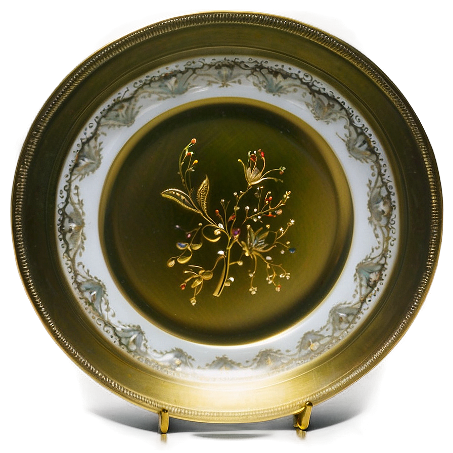 Gold Dessert Plate Png Voq92 PNG Image