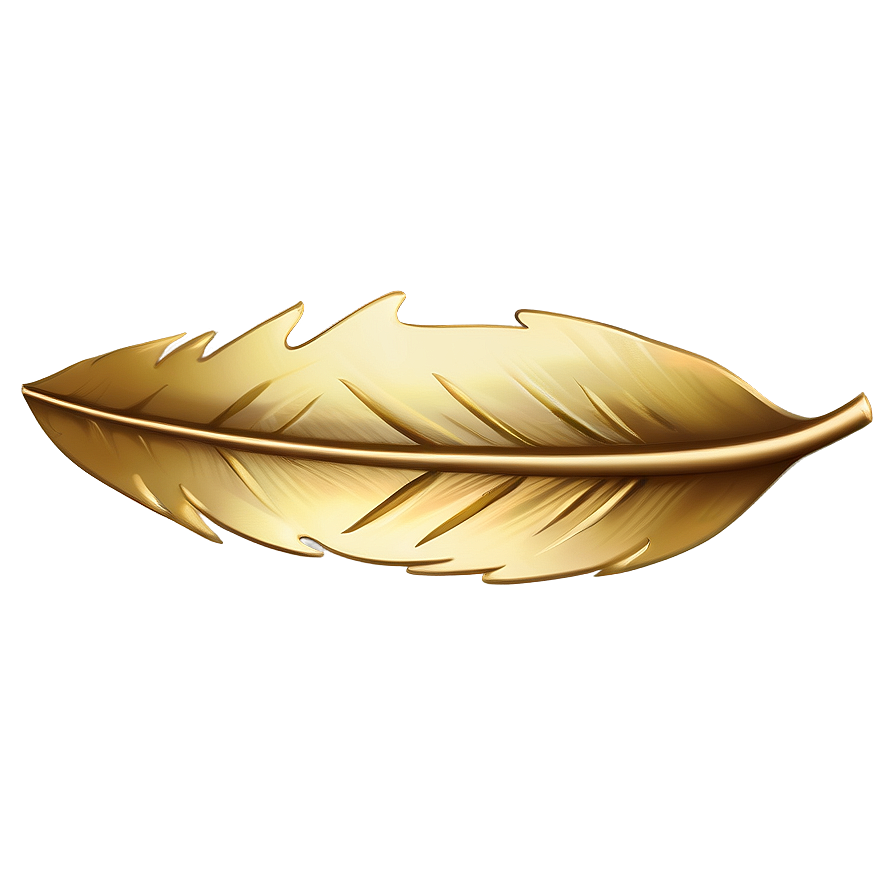 Gold Feather Detail Png 06262024 PNG Image