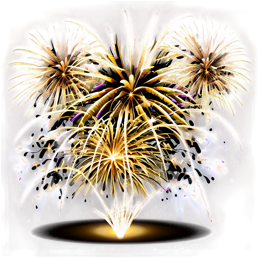 Gold Festival Fireworks Png Cev PNG Image