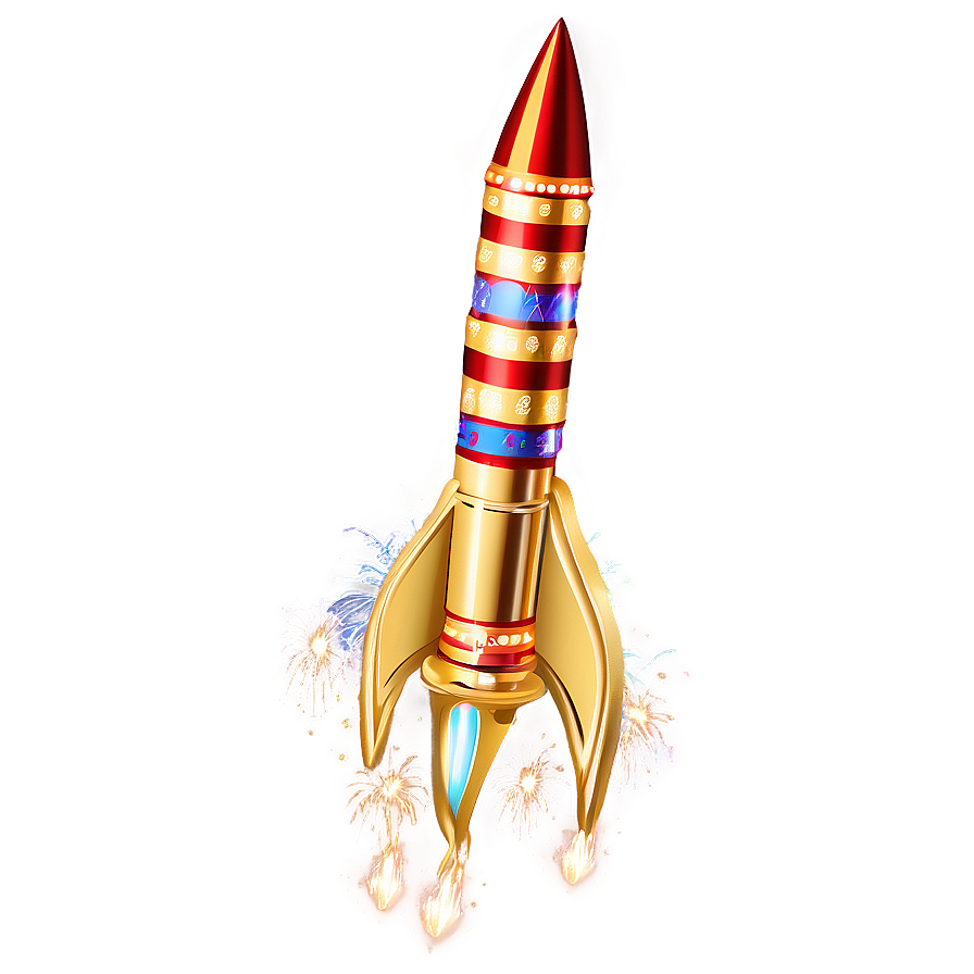 Gold Firework Rocket Png Tqt40 PNG Image