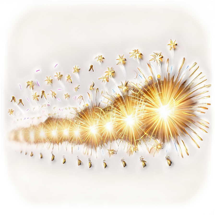 Gold Fireworks Cascade Png 06292024 PNG Image