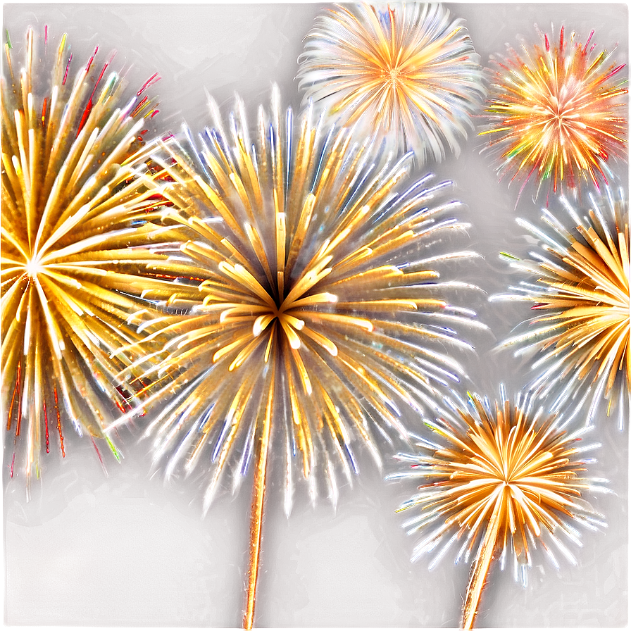 Gold Fireworks Panorama Png 06292024 PNG Image