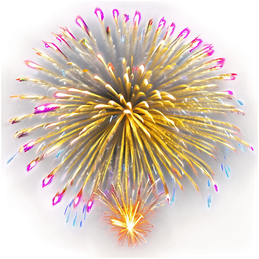 Gold Fireworks Spectacle Png 96 PNG Image