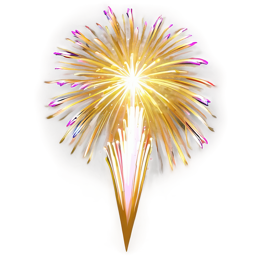 Gold Fireworks Zenith Png 06292024 PNG Image