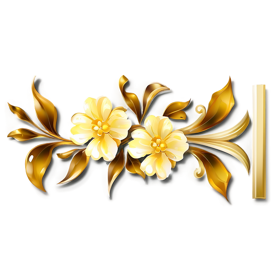 Gold Floral Pattern Png 83 PNG Image