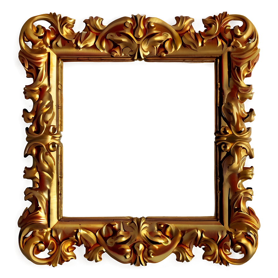 Gold Frame B PNG Image