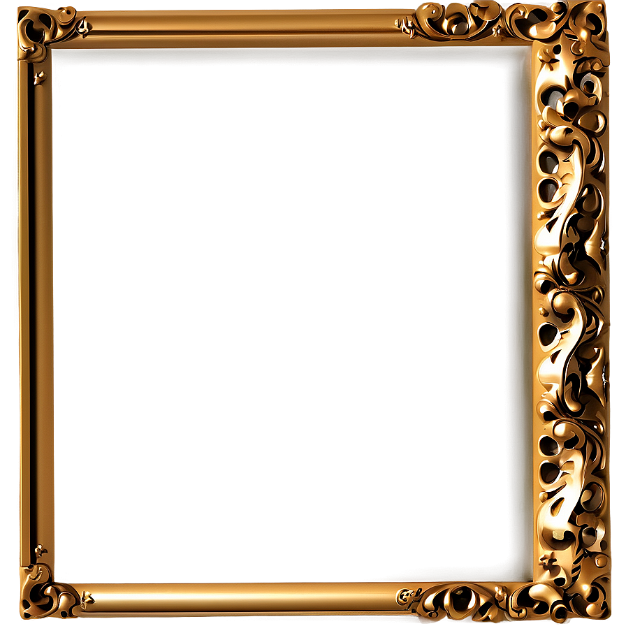 Gold Frame Design Png 06262024 PNG Image