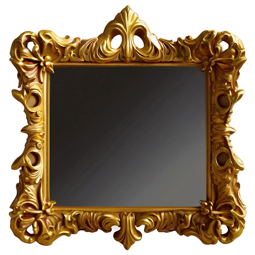 Gold Frame Mirror Png Vpc PNG Image