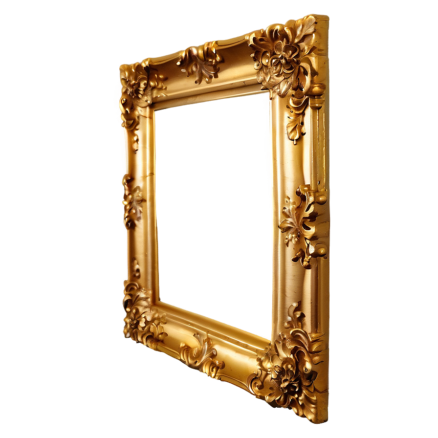 Gold Frame On Wall Png Lwy PNG Image