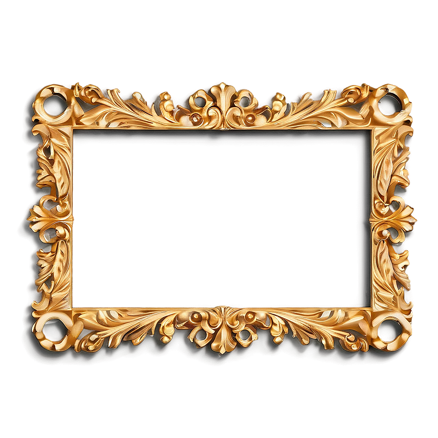 Gold Frame Text Box Png 05042024 PNG Image