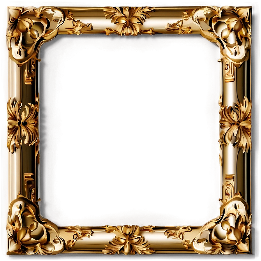 Gold Frame With Shadow Png 8 PNG Image