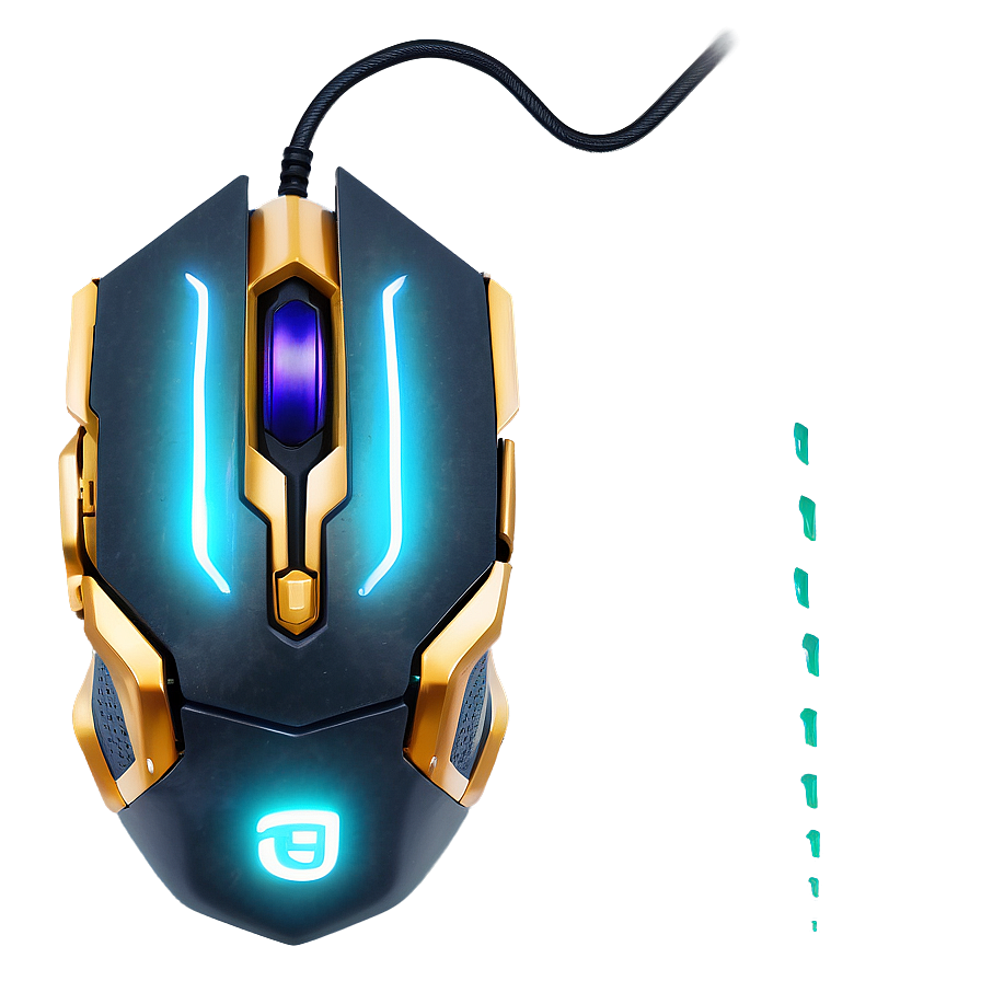 Gold Gaming Mouse Png Wbj67 PNG Image