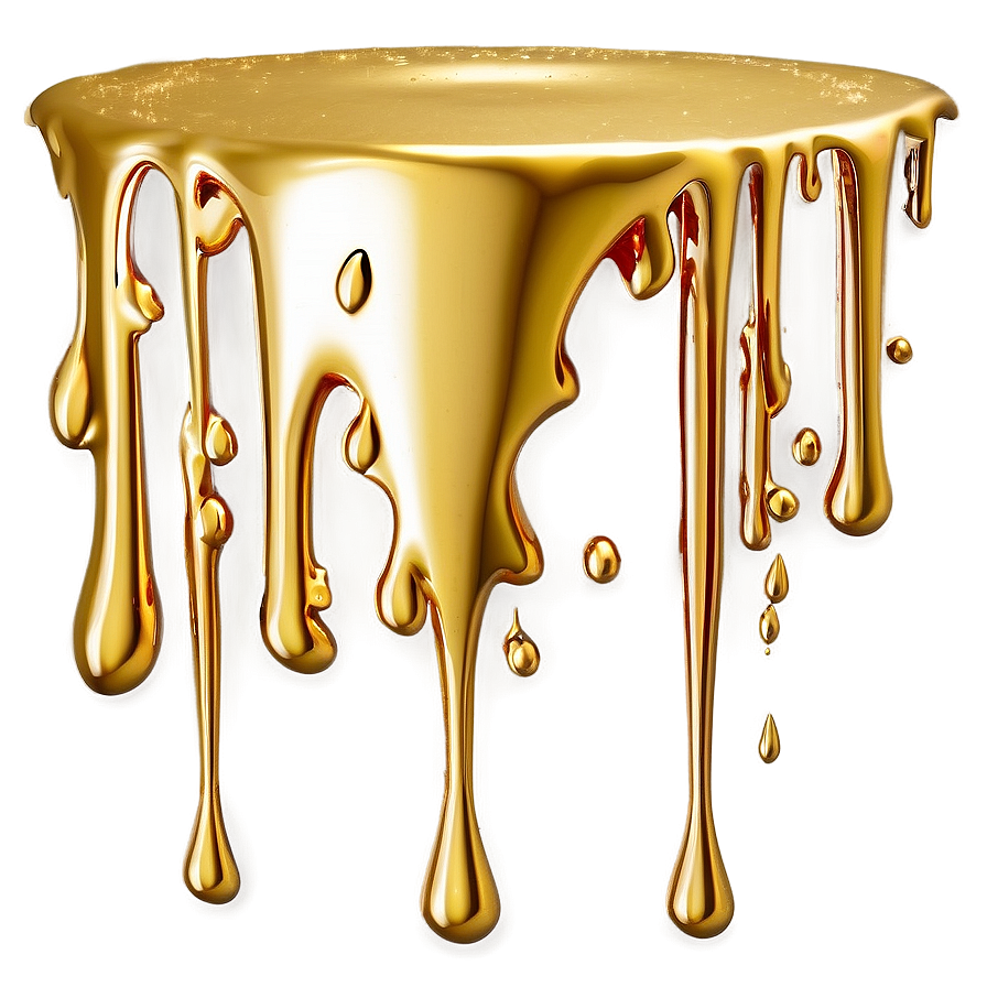 Gold Glitter Drip Accent Piece Png Hhg PNG Image