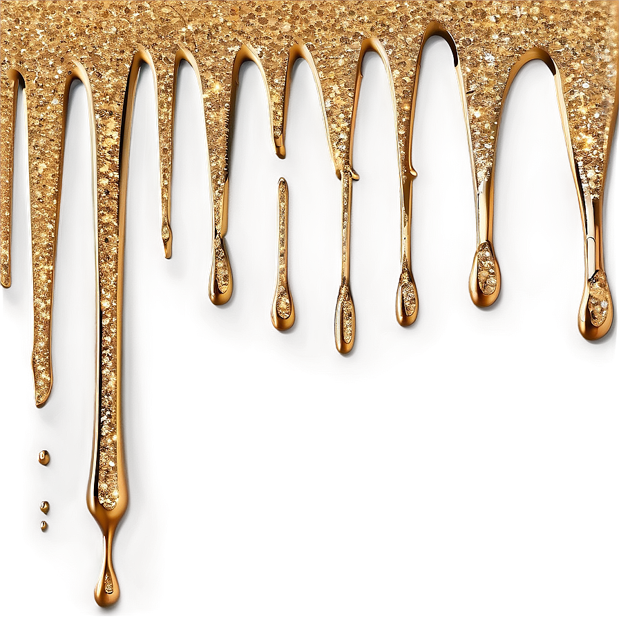 Gold Glitter Drip Down Png 06282024 PNG Image