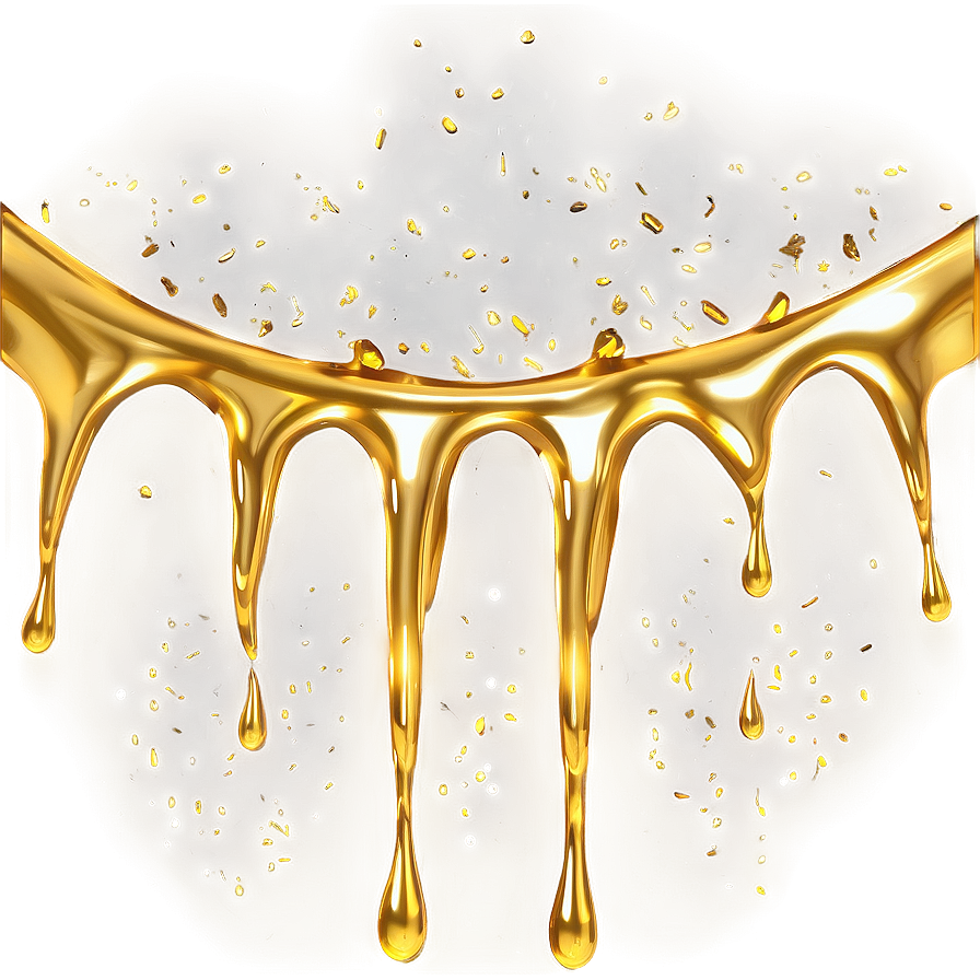 Gold Glitter Drip For Decoration Png 06282024 PNG Image