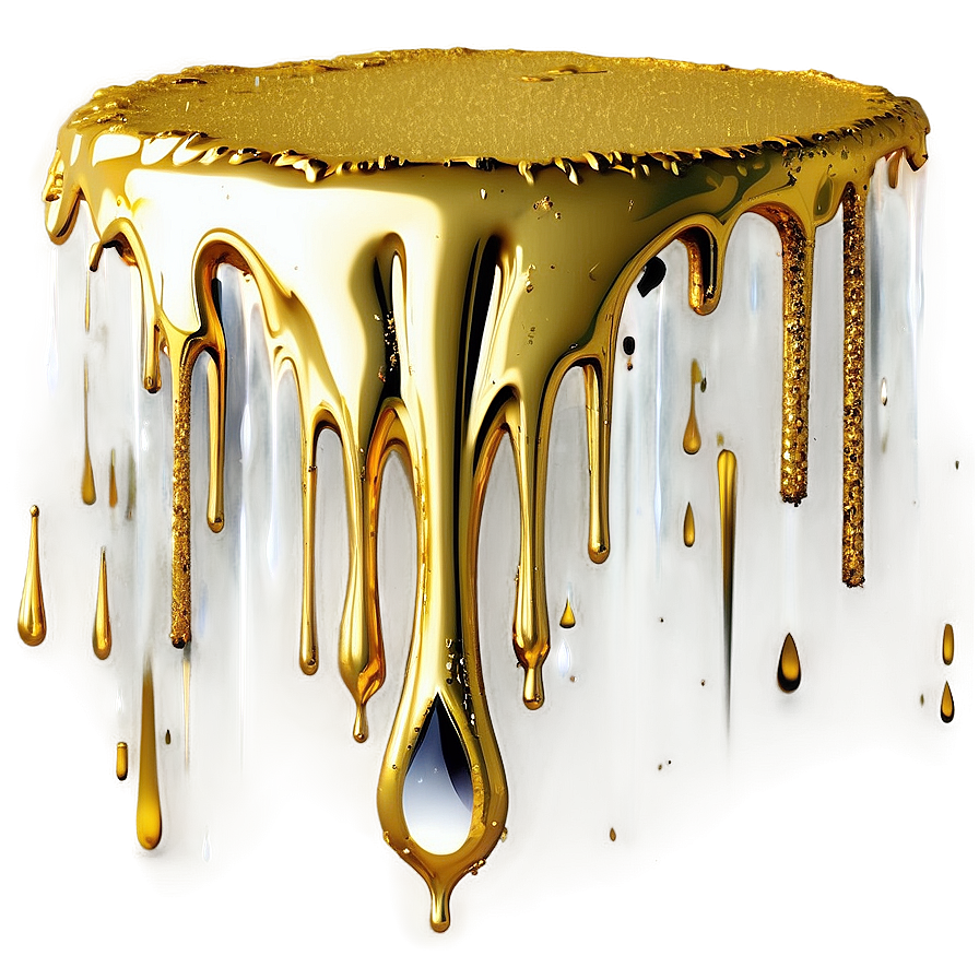 Gold Glitter Drip For Design Png Dln66 PNG Image