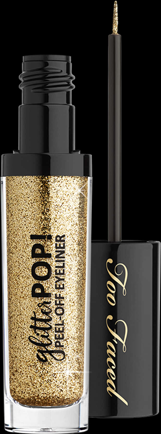 Gold Glitter Eyeliner Packaging PNG Image