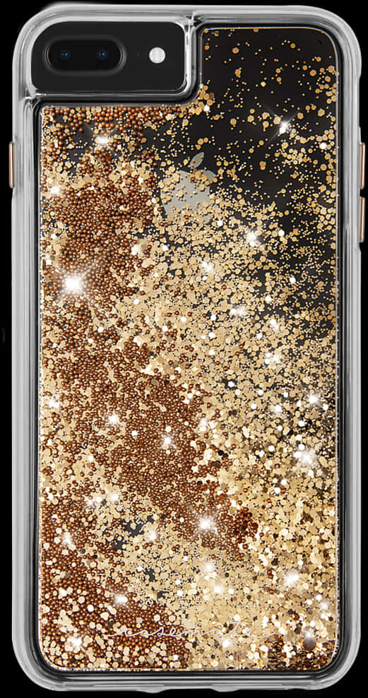 Gold Glitter Phone Case PNG Image