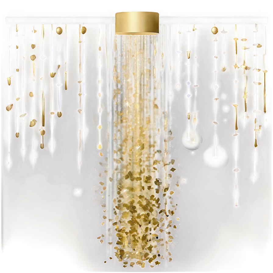 Gold Glitter Shower Png Fbl PNG Image