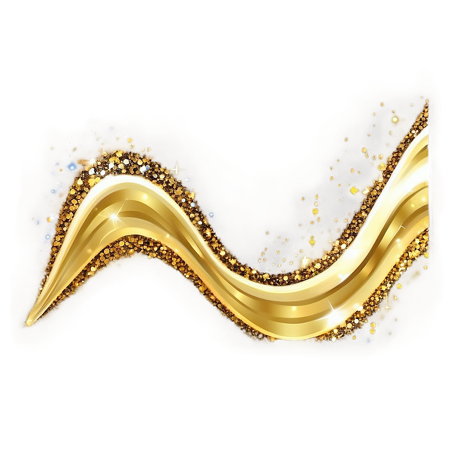 Gold Glitter Stream Png Yaf PNG Image