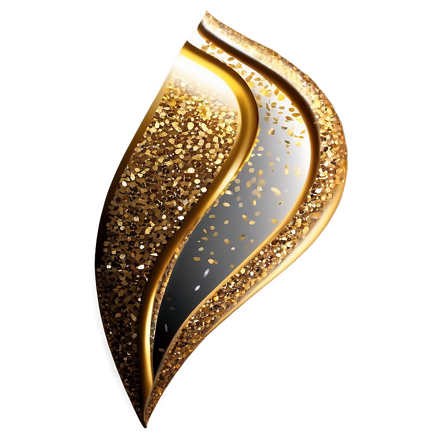 Gold Glitter Wave Png 93 PNG Image