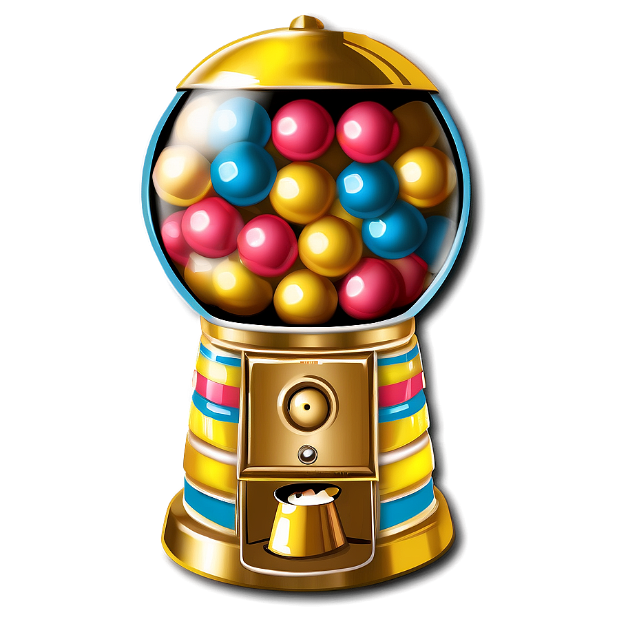 Gold Gumball Machine Png Hgh PNG Image