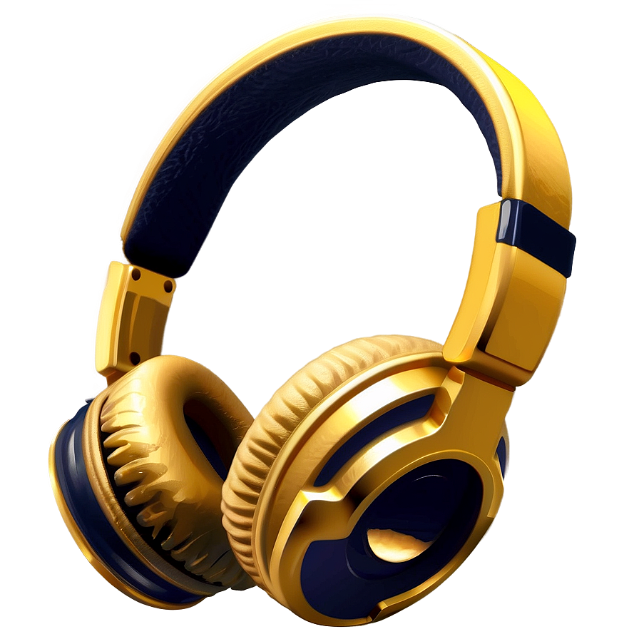 Gold Headphones Clipart Png Kyv1 PNG Image