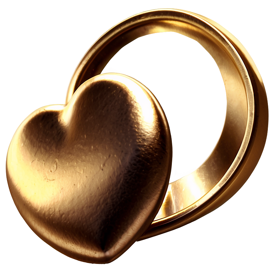 Gold Heart Outline Png Fhn99 PNG Image