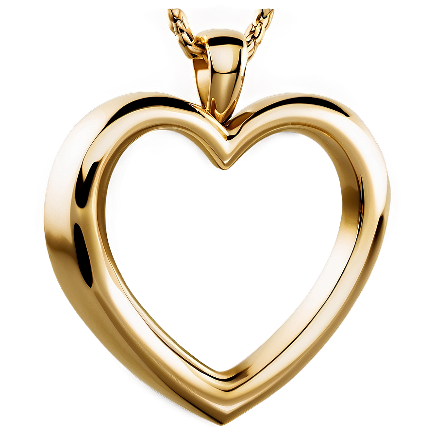 Gold Heart Pendant Png Hxu49 PNG Image