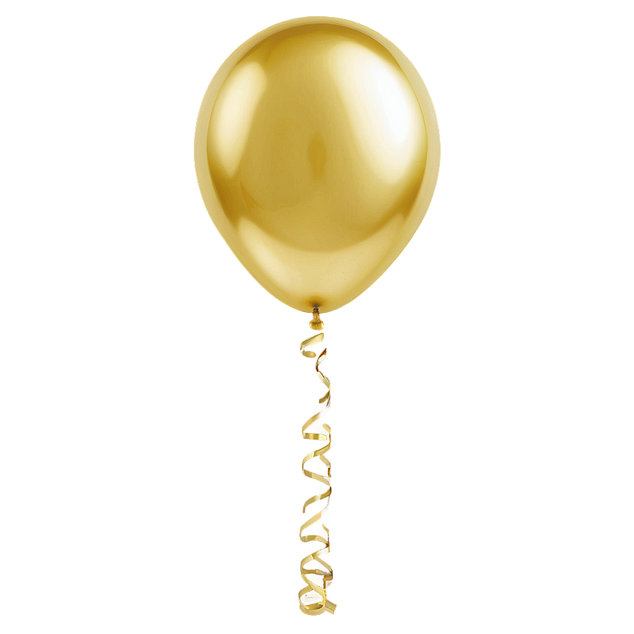 Gold Helium Balloon Png 06212024 PNG Image